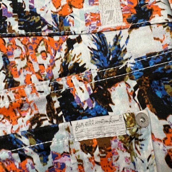 7 For All Mankind The Ankle Skinny Jeans In Floral Haze Print - Picture 5 of 7